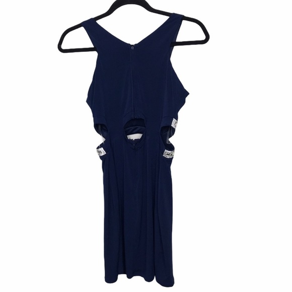 Speechless Blue Embellished Cut Out Mini Dress FLAWED - Picture 2 of 12